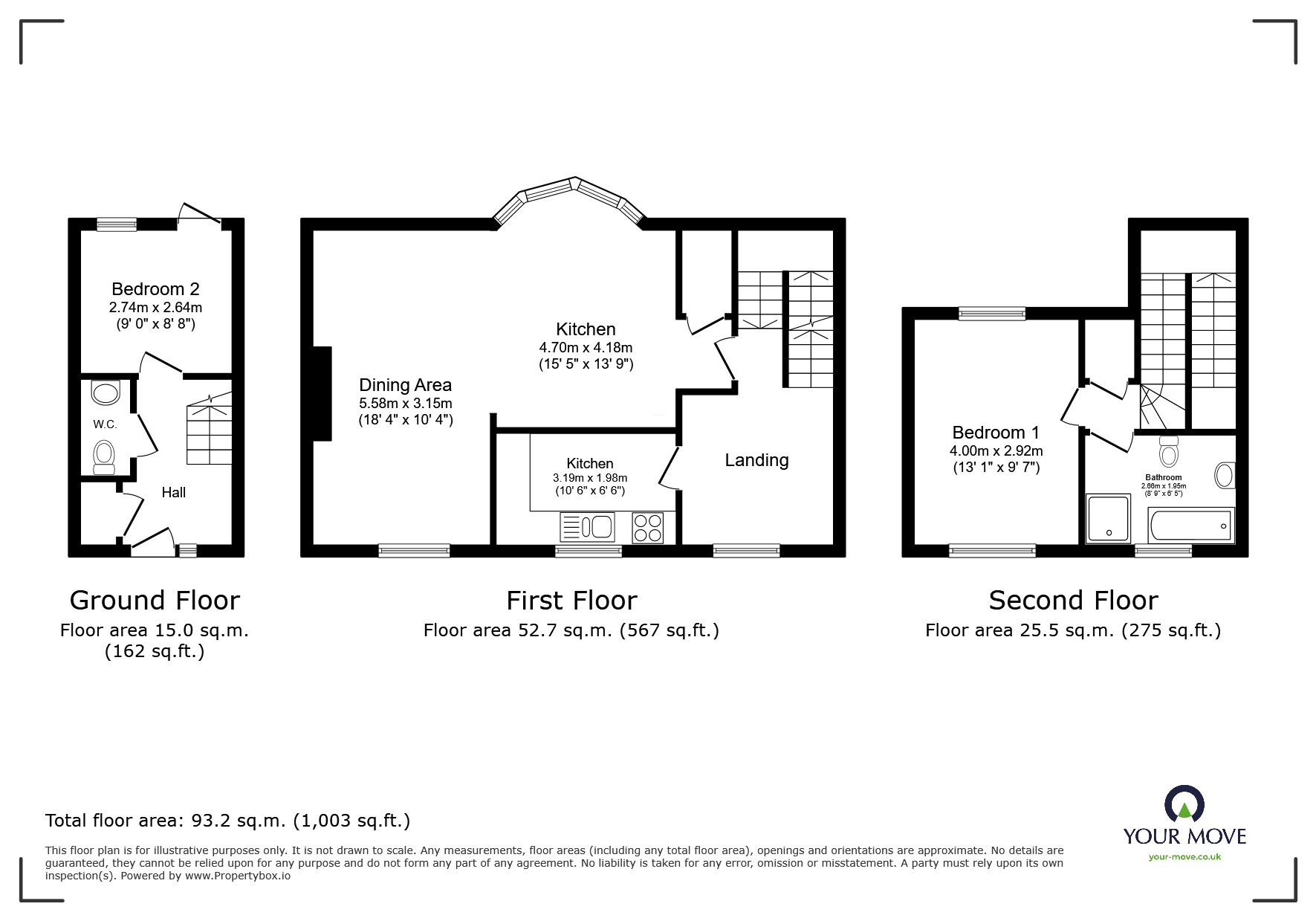 Floorplan of 2 bedroom End Terrace House for sale, Flat 4, Furze Croft, Gresham Way, East Sussex, TN38
