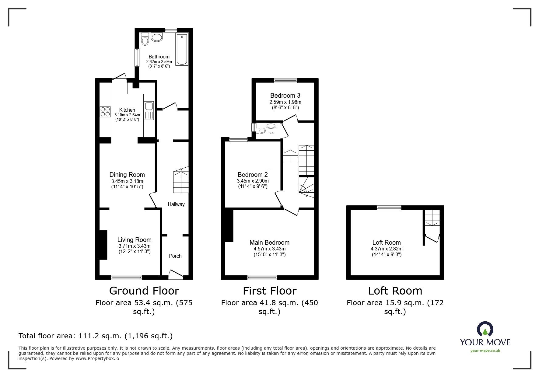 Floorplan of 3 bedroom Mid Terrace House for sale, Newgate Road, St. Leonards-on-Sea, East Sussex, TN37