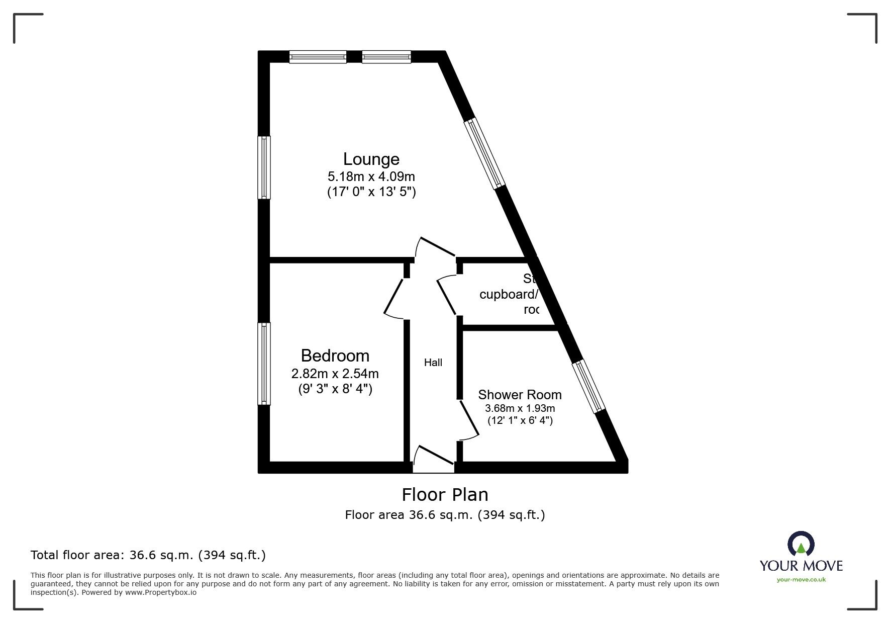 Floorplan of 1 bedroom Flat to rent, Station Road, Hastings, East Sussex, TN34