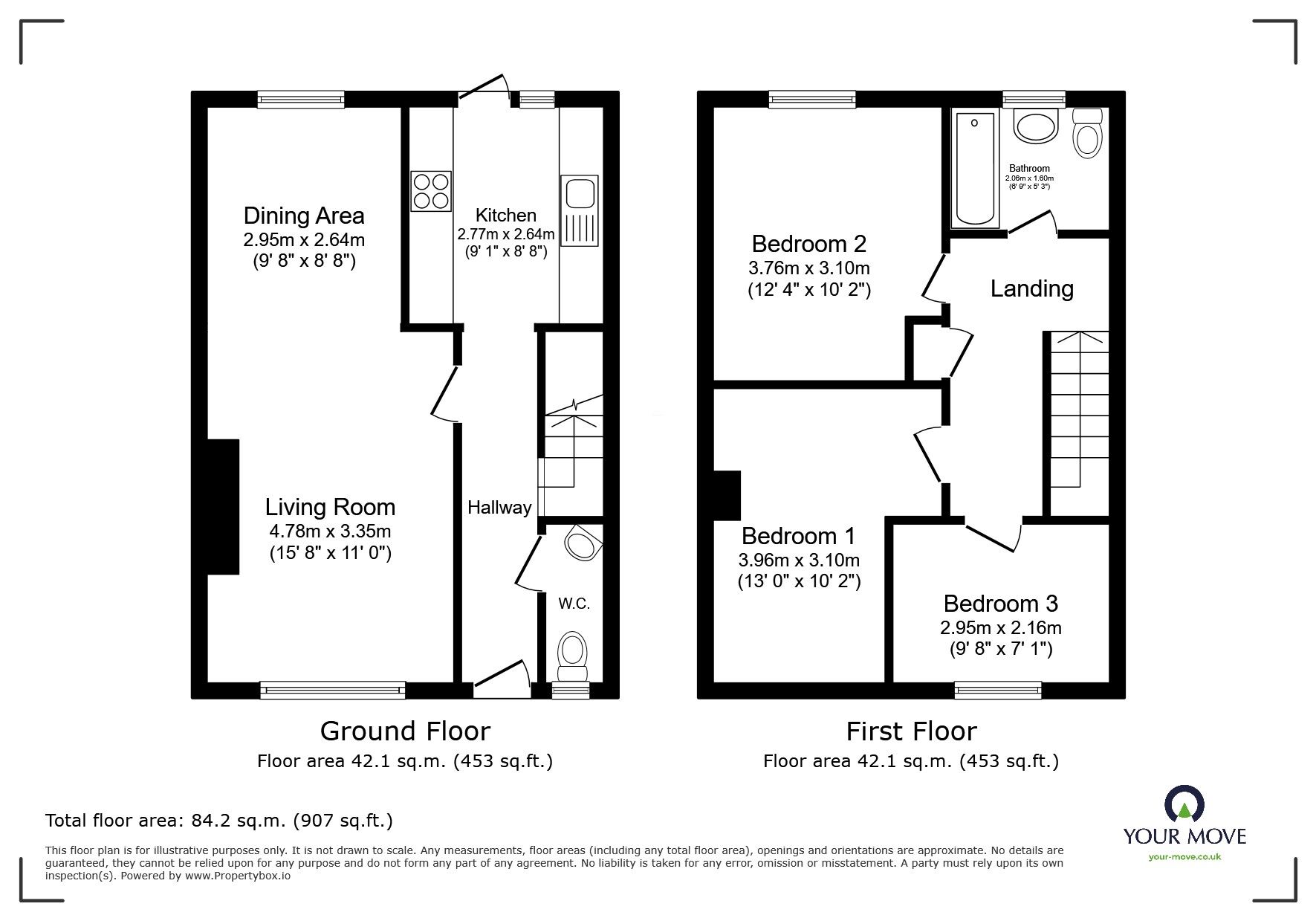 Floorplan of 3 bedroom Detached House for sale, Brede Close, East Sussex, TN37