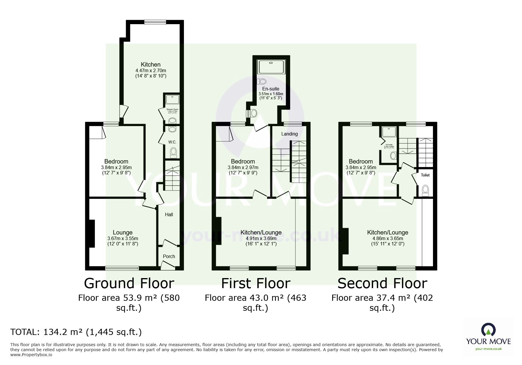 Floorplan of 3 bedroom Mid Terrace House for sale, Gensing Road, St. Leonards-on-Sea, East Sussex, TN38
