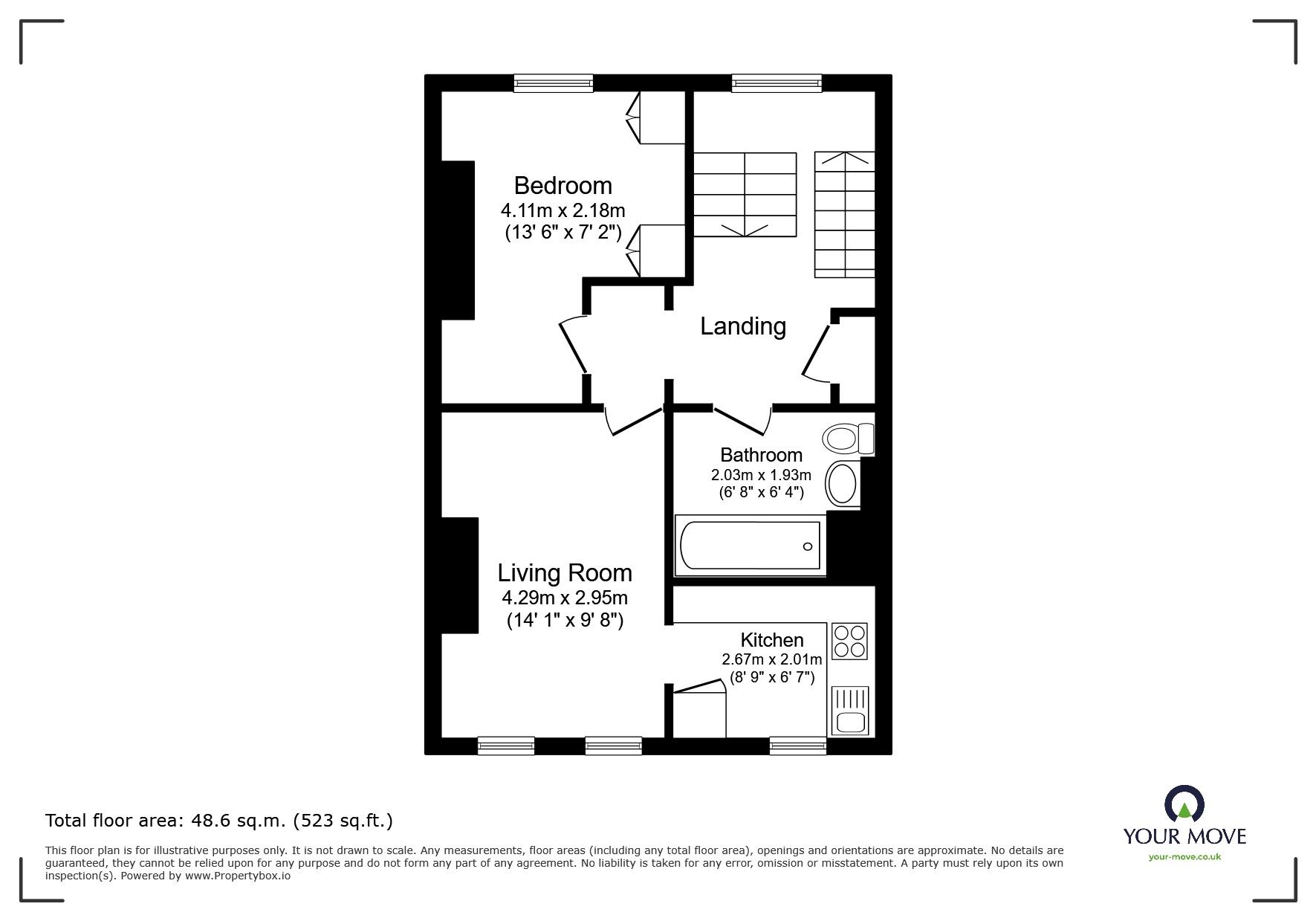 Floorplan of 1 bedroom Flat for sale, Baldslow Road, Hastings, East Sussex, TN34