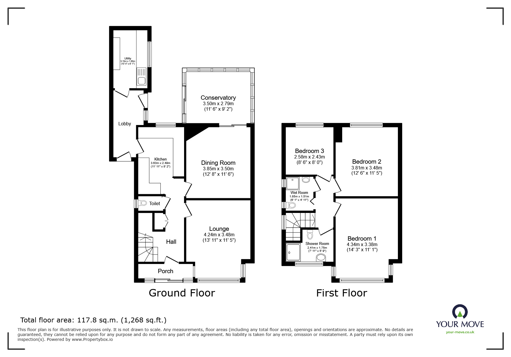 Floorplan of 3 bedroom Semi Detached House for sale, Elphinstone Road, Hastings, East Sussex, TN34