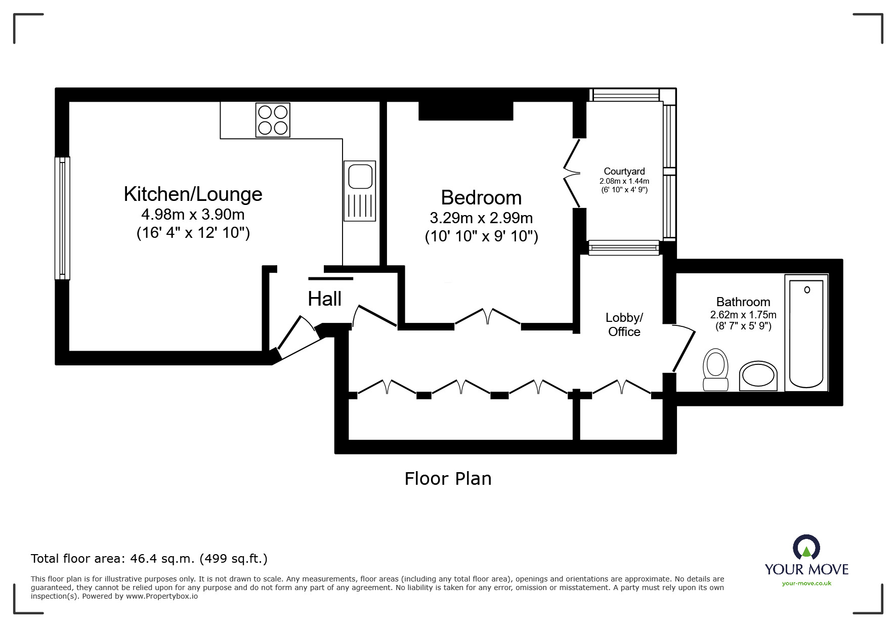 Floorplan of 1 bedroom Flat for sale, Milward Road, Hastings, East Sussex, TN34