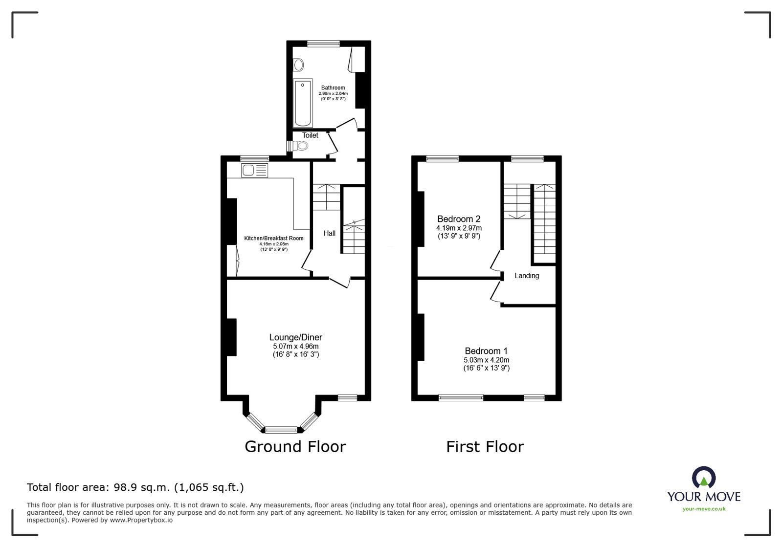 Floorplan of 2 bedroom Flat for sale, Mount Pleasant Road, Hastings, East Sussex, TN34