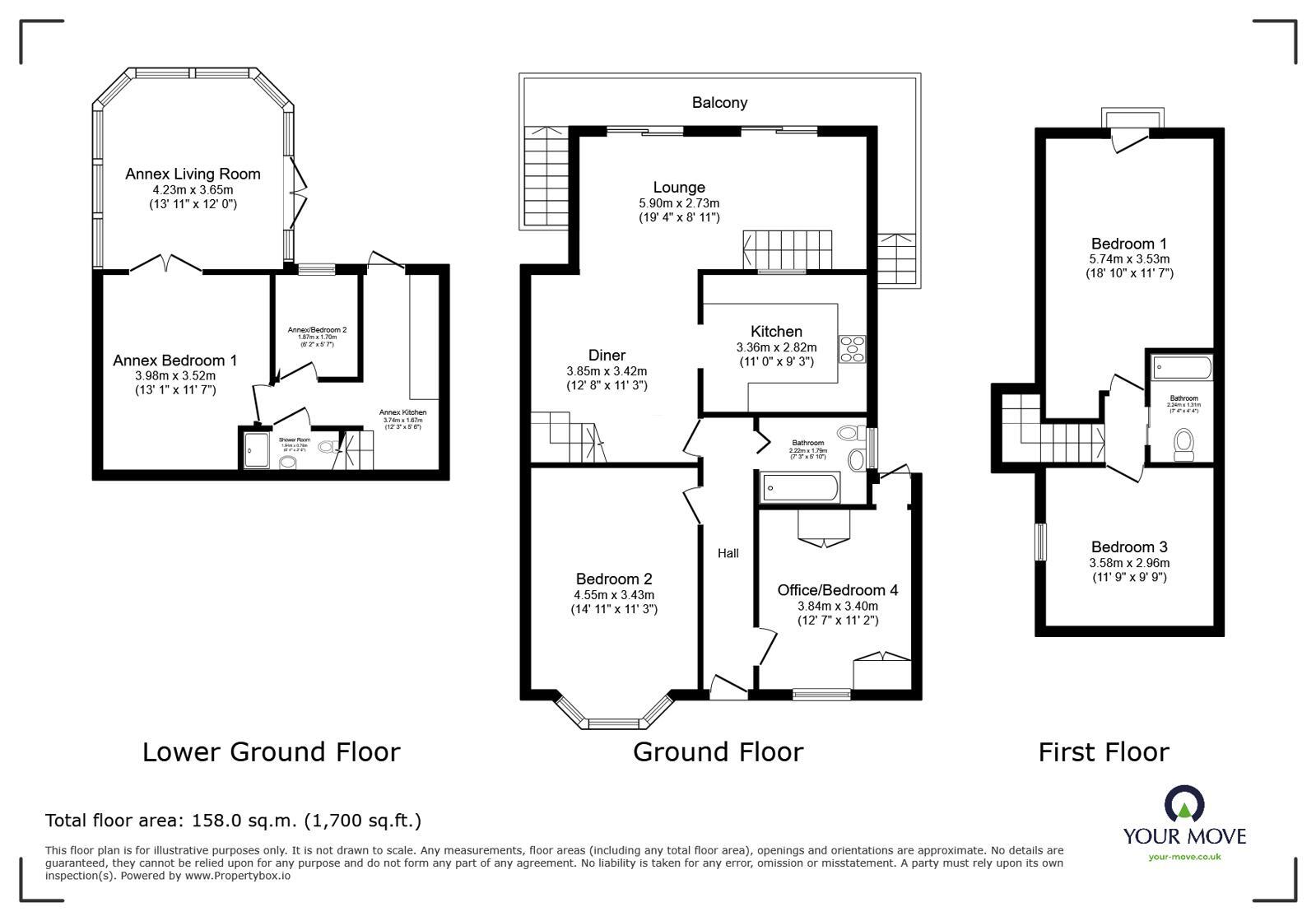 Floorplan of 5 bedroom Detached House for sale, William Road, St. Leonards-on-Sea, East Sussex, TN38