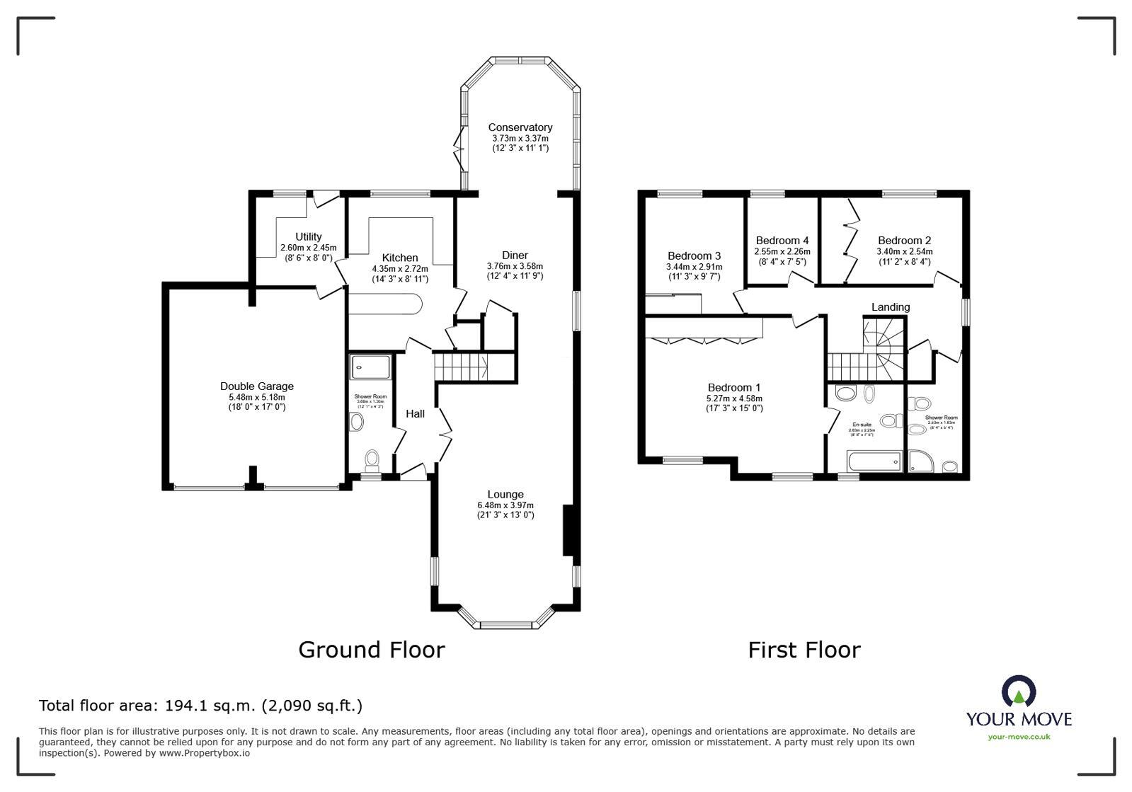 Floorplan of 4 bedroom Detached House for sale, The Beeches, St. Leonards-on-Sea, East Sussex, TN37