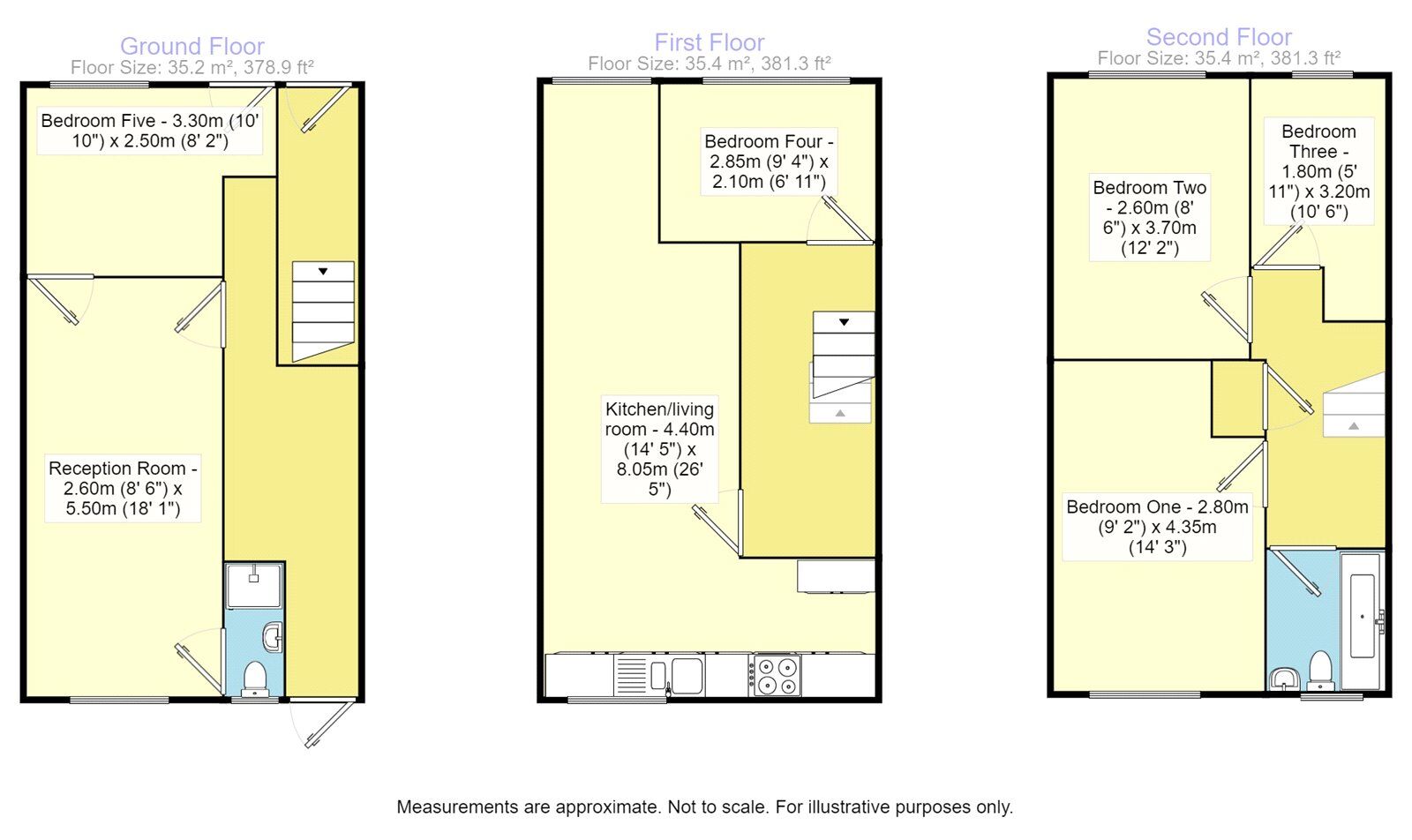 Floorplan of 5 bedroom Mid Terrace House for sale, The Glen, Hemel Hempstead, Hertfordshire, HP2