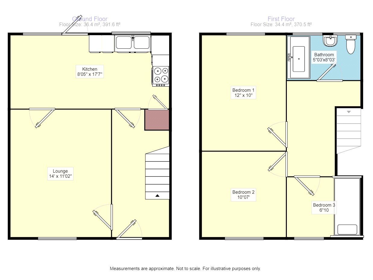 Floorplan of 3 bedroom Mid Terrace House to rent, Timplings Row, Hemel Hempstead, Hertfordshire, HP1