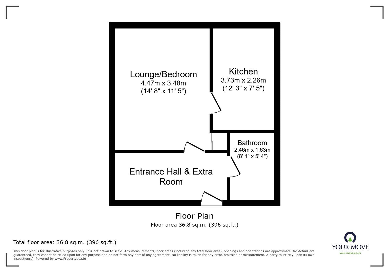 Floorplan of 1 bedroom  Flat to rent, Marlowes, Hemel Hempstead, Hertfordshire, HP1