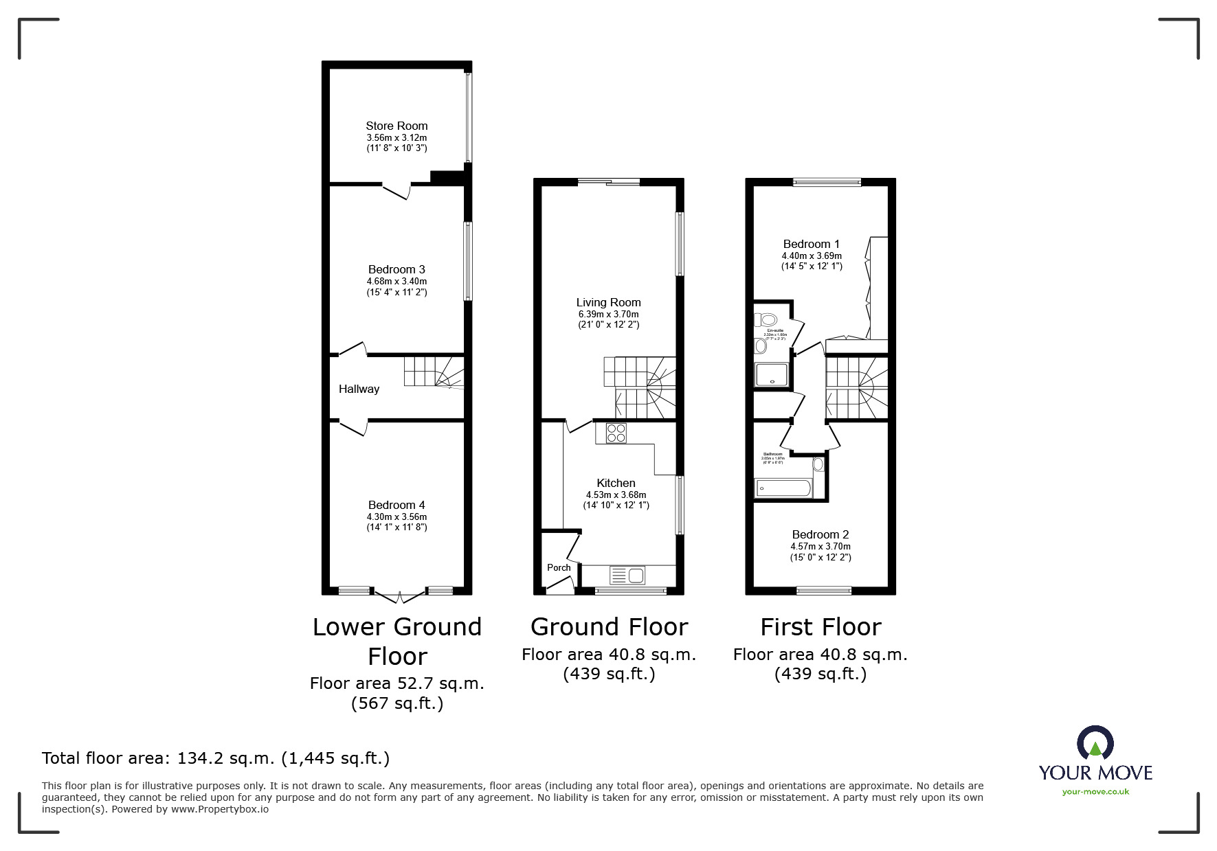 Floorplan of 4 bedroom Semi Detached House for sale, Mountfield Road, Hemel Hempstead, Hertfordshire, HP2