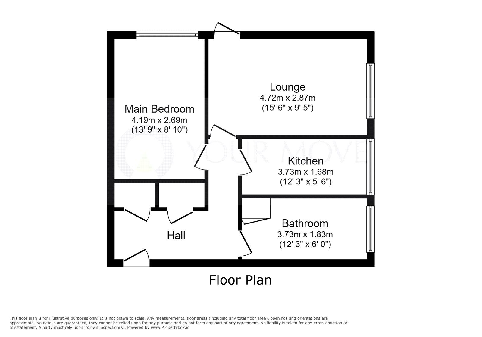 Floorplan of 1 bedroom  Flat to rent, Fern Drive, Hemel Hempstead, Hertfordshire, HP3