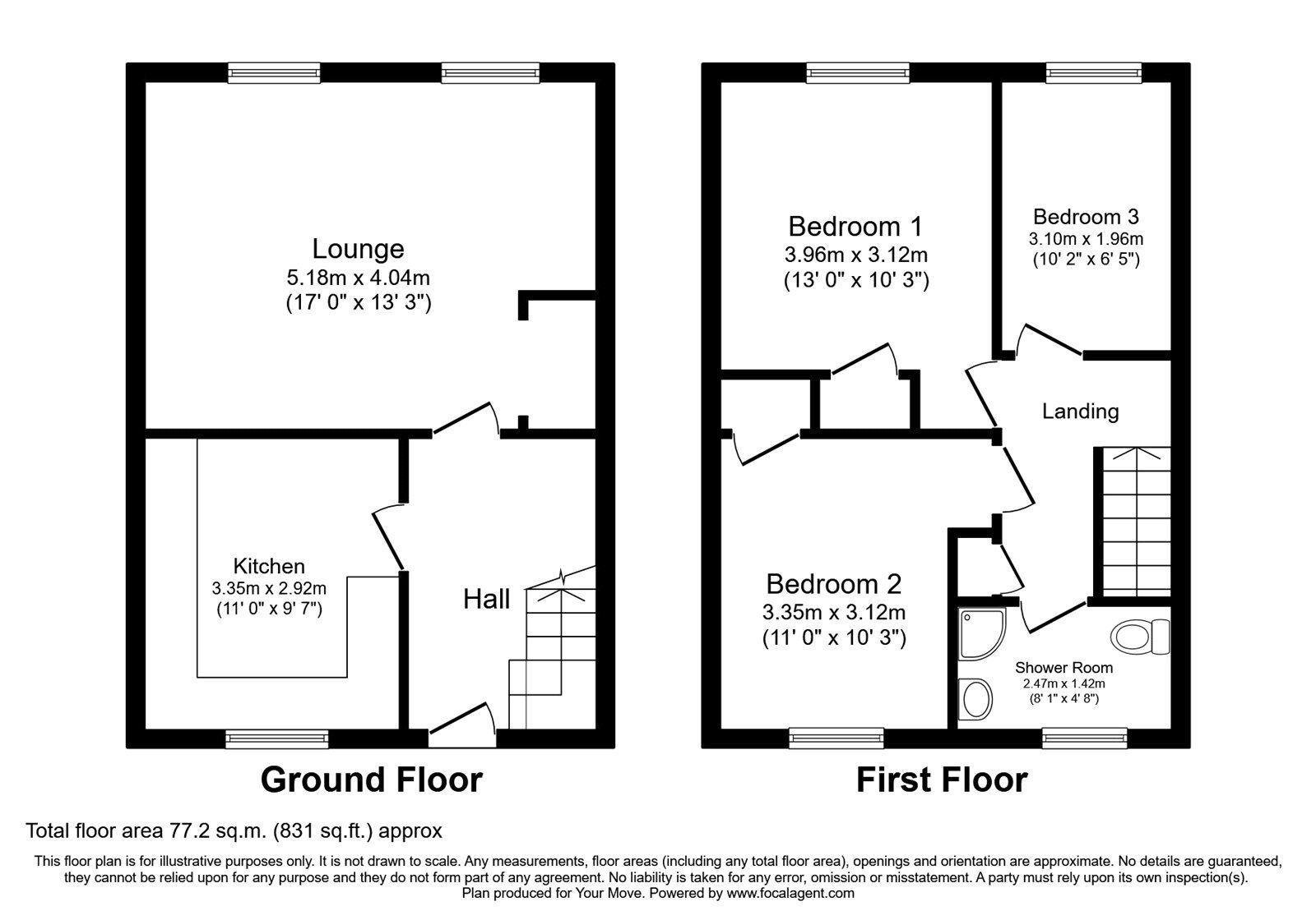 Floorplan of 3 bedroom  Flat to rent, Bridge Street, Hemel Hempstead, Hertfordshire, HP1