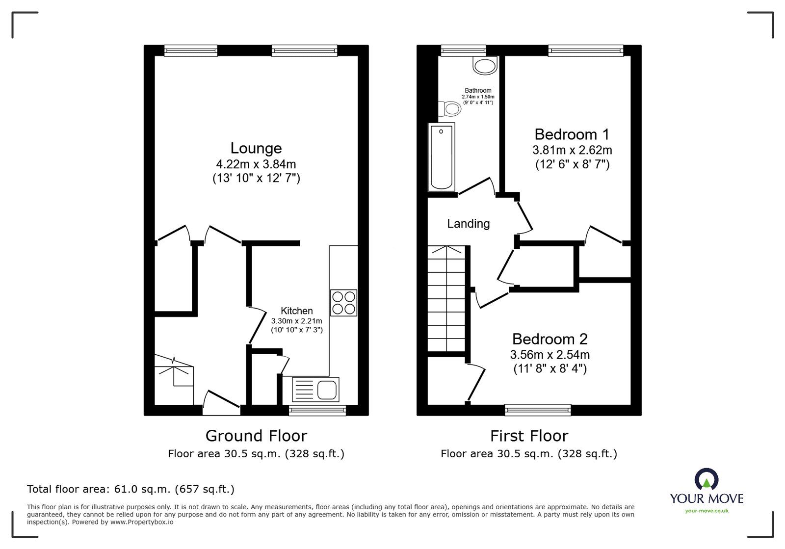 Floorplan of 2 bedroom  Flat to rent, Waterhouse Street, Hemel Hempstead, Hertfordshire, HP1