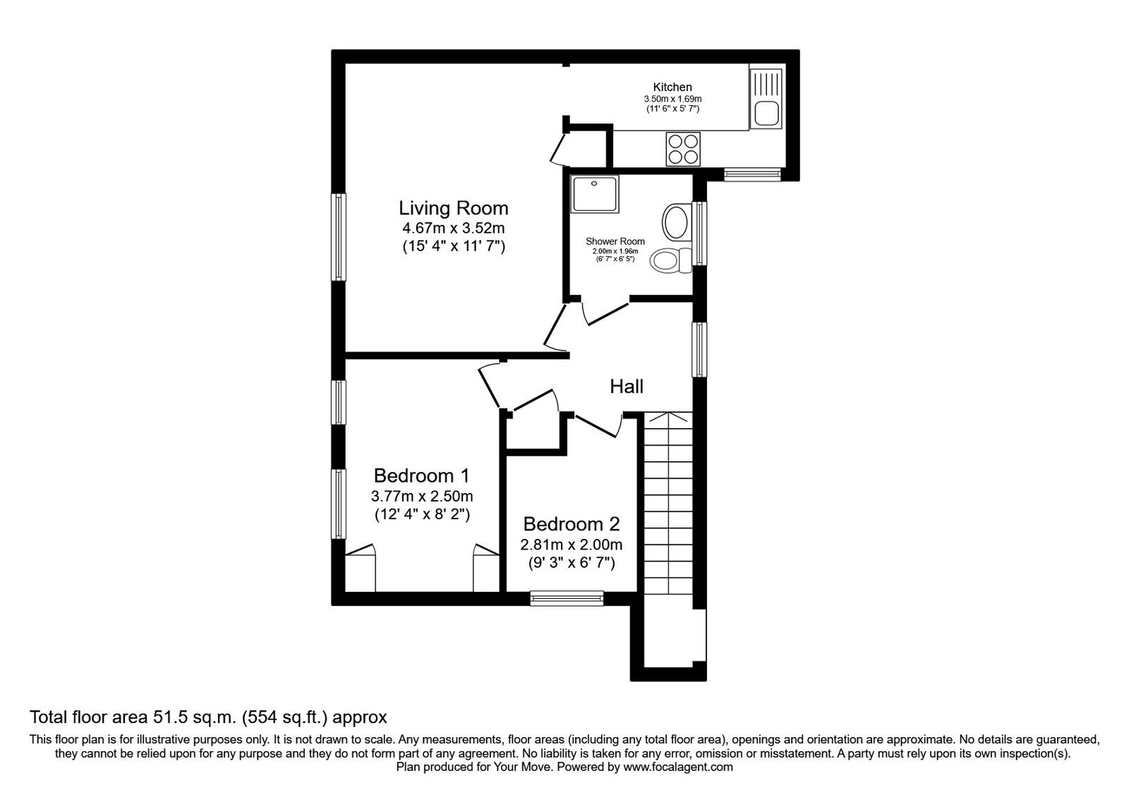 Floorplan of 2 bedroom Flat for sale, Bridge Street, Berkhamsted, Hertfordshire, HP4