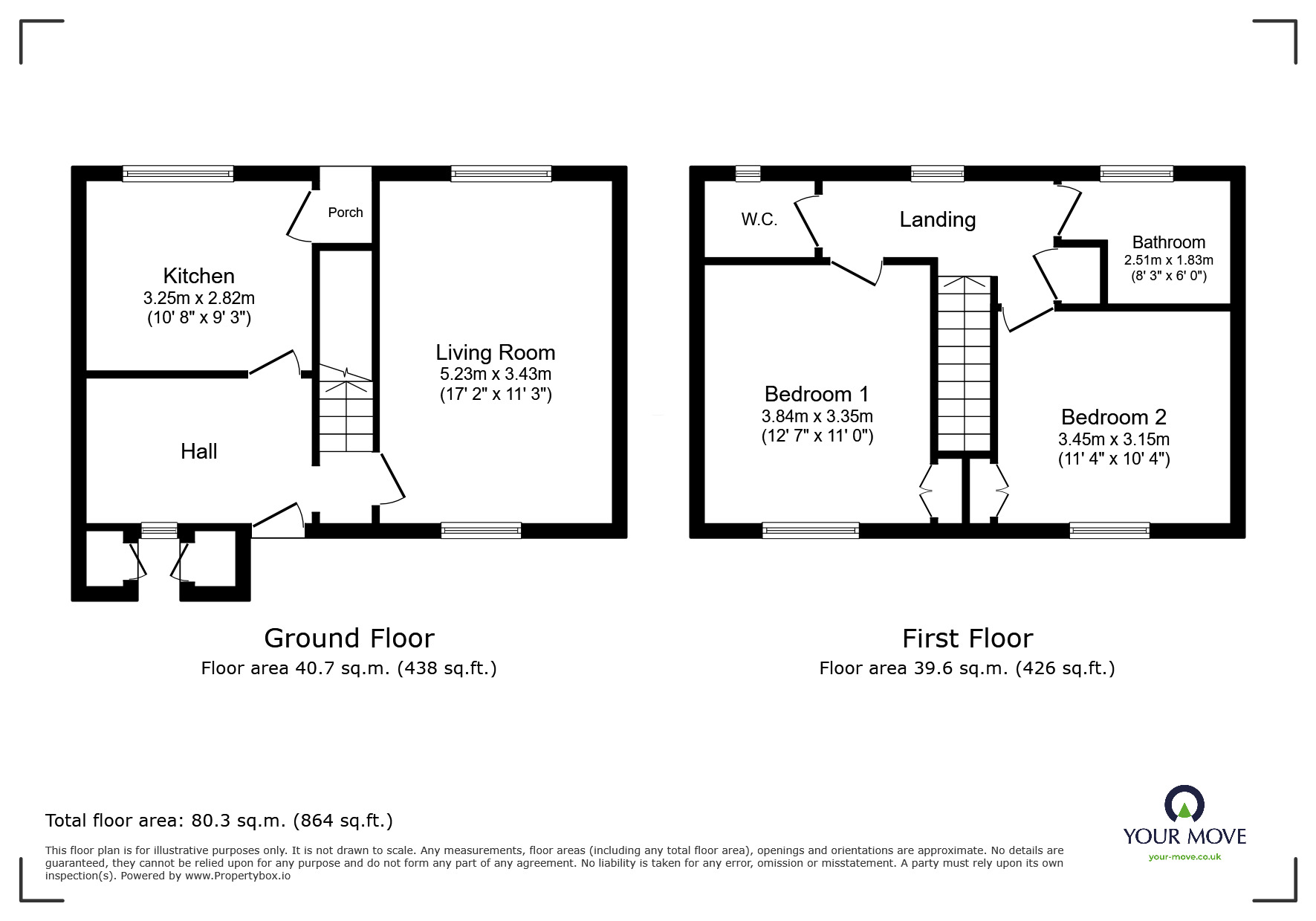 Floorplan of 2 bedroom Semi Detached House for sale, Broadfield Road, Hemel Hempstead, Hertfordshire, HP2
