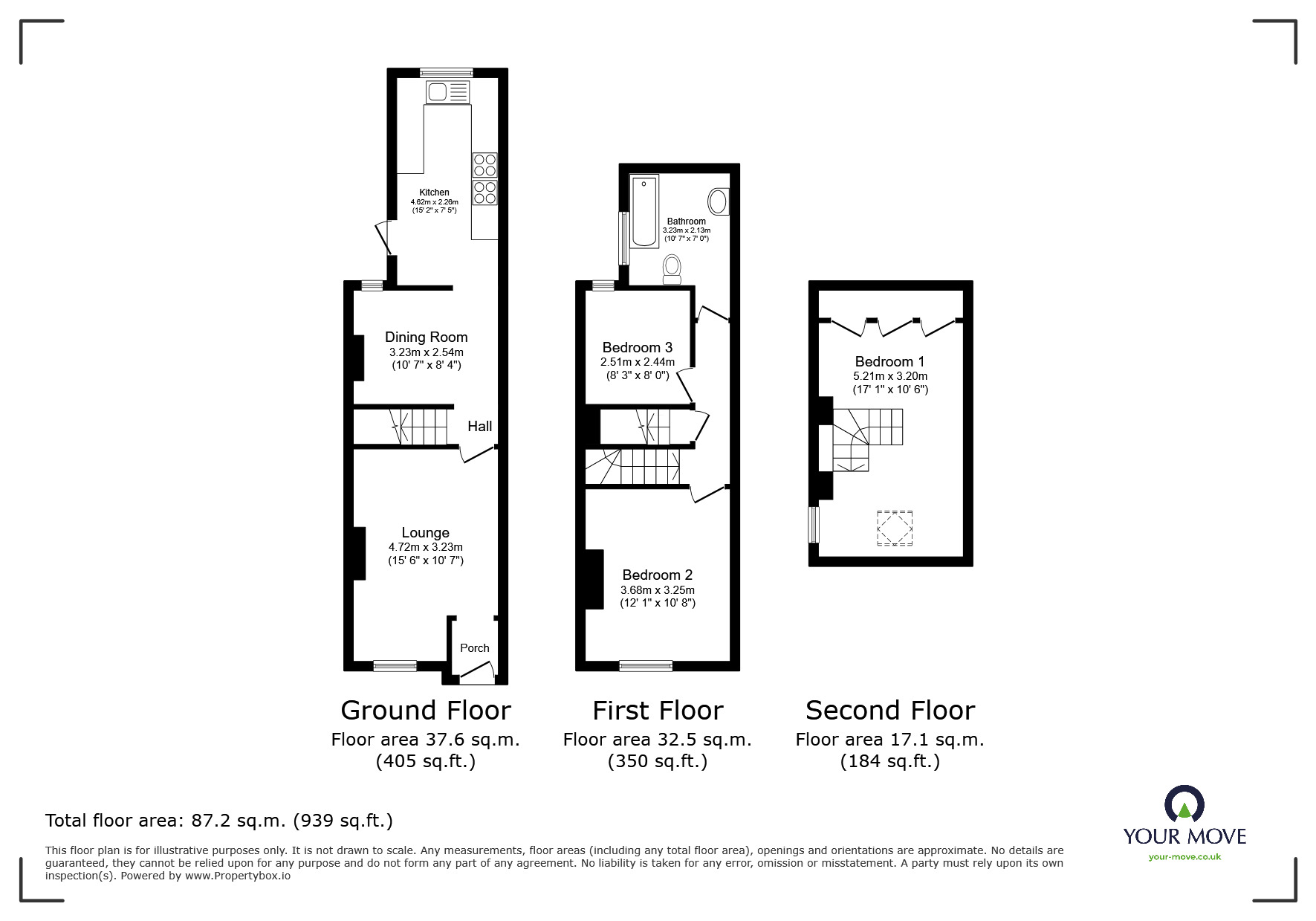 Floorplan of 3 bedroom End Terrace House for sale, Horsecroft Road, Hemel Hempstead, Hertfordshire, HP1