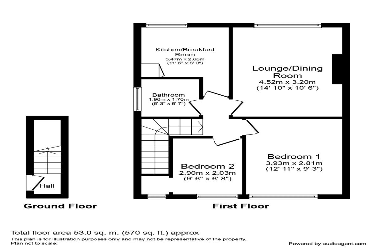 Floorplan of 2 bedroom Flat for sale, Cemmaes Meadow, Hemel Hempstead, Hertfordshire, HP1