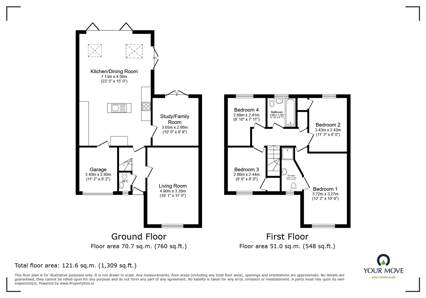 Floorplan of 4 bedroom Detached House for sale, Lyrical Way, Hemel Hempstead, Hertfordshire, HP1