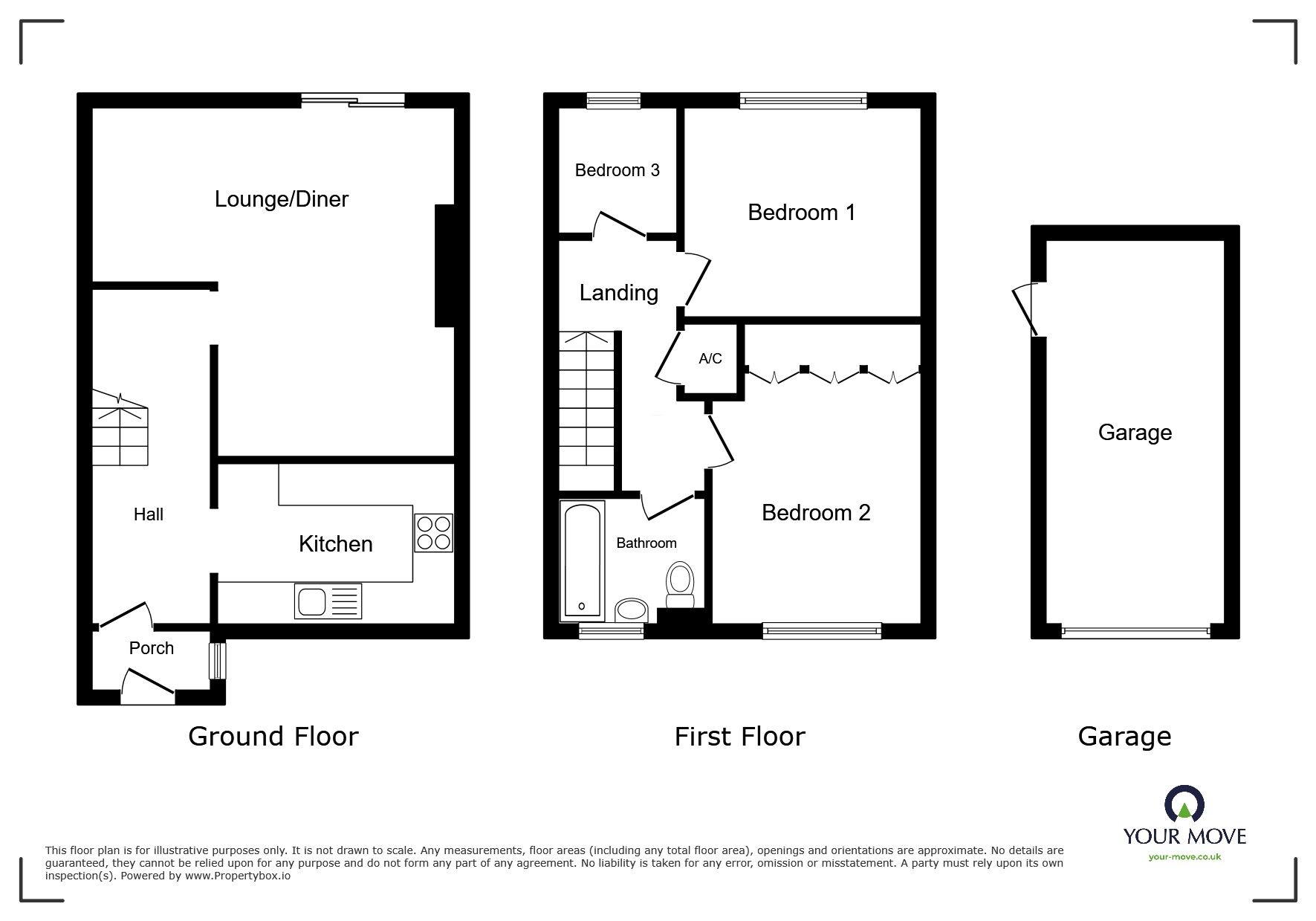 Floorplan of 3 bedroom Mid Terrace House for sale, Medway Road, Hemel Hempstead, Hertfordshire, HP2