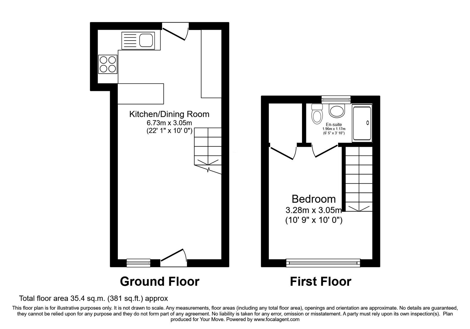 Floorplan of 1 bedroom Mid Terrace House for sale, Orchard Street, Hemel Hempstead, Hertfordshire, HP3