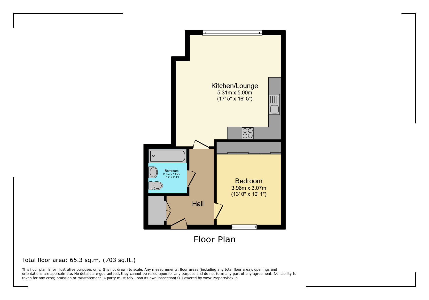 Floorplan of 1 bedroom End Terrace Flat for sale, Heron Mews, Hemel Hempstead, Hertfordshire, HP1