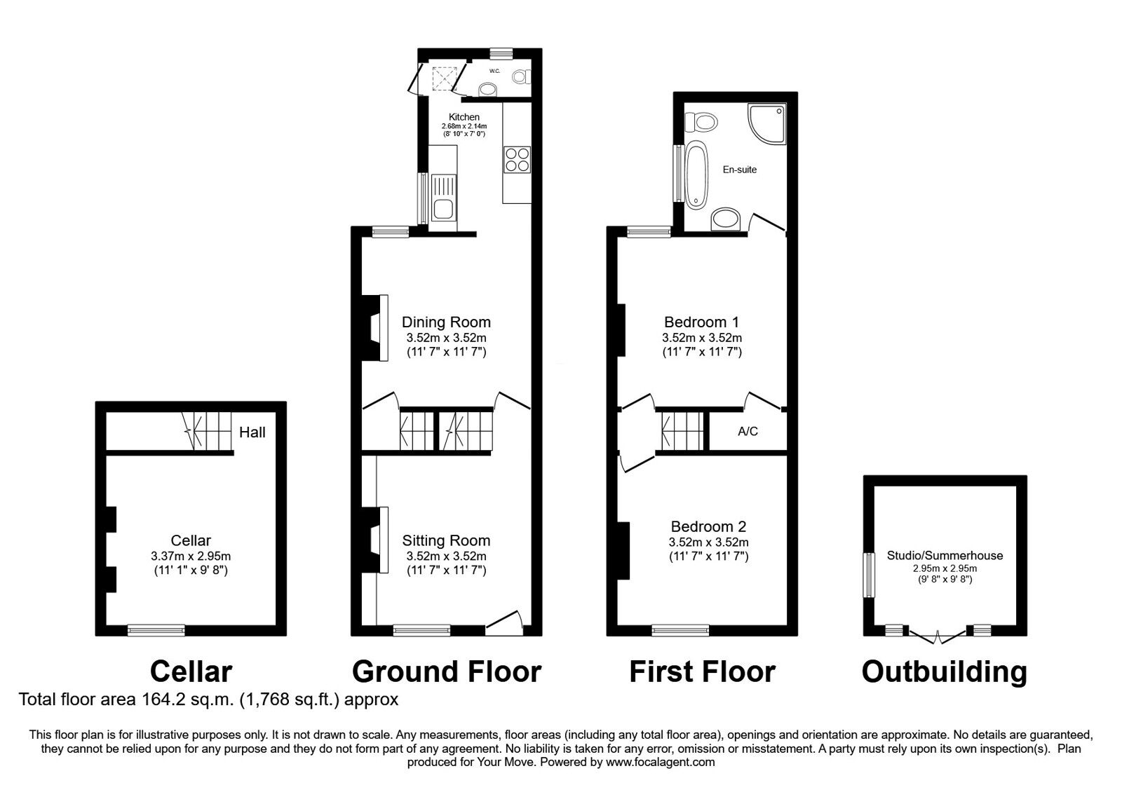 Floorplan of 2 bedroom Mid Terrace House for sale, Cotterells, Hemel Hempstead, Hertfordshire, HP1