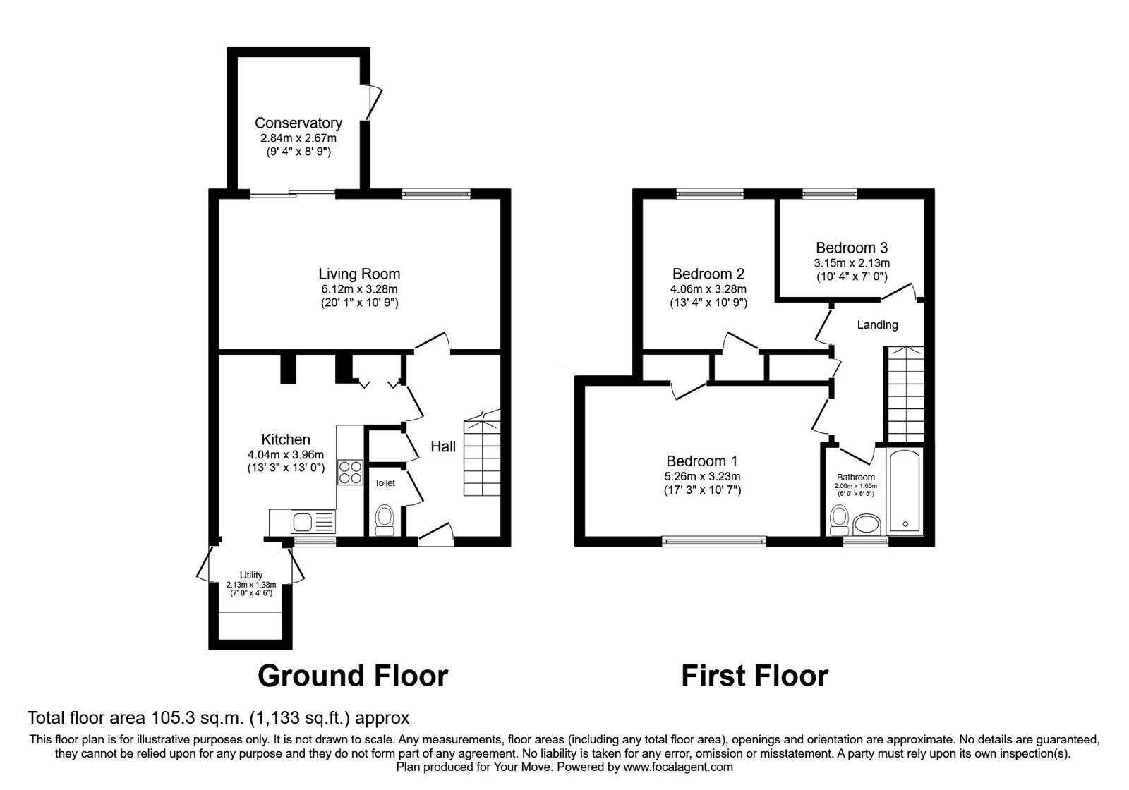 Floorplan of 3 bedroom Mid Terrace House for sale, Cambrian Way, Hemel Hempstead, HP2