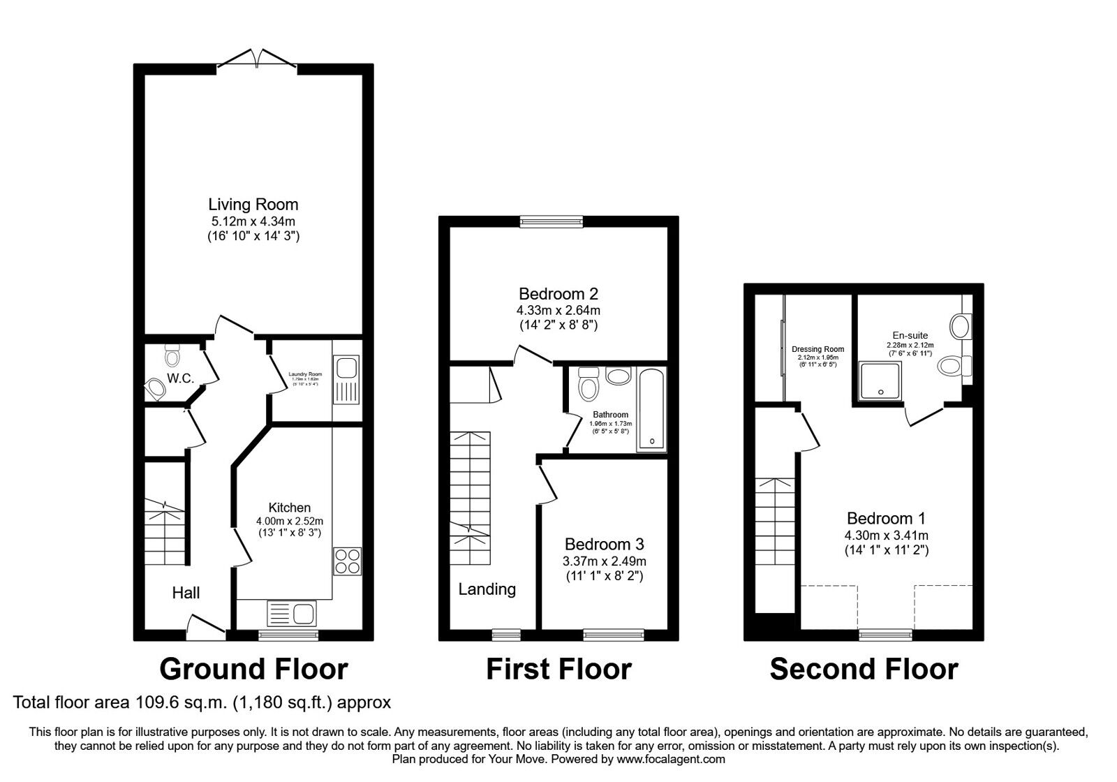 Floorplan of 3 bedroom Mid Terrace House for sale, Wood Lane End, Hemel Hempstead, Hertfordshire, HP2