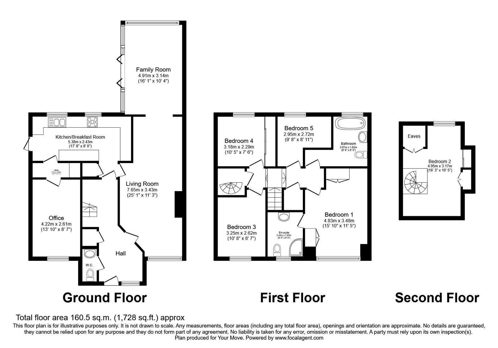 Floorplan of 5 bedroom Detached House for sale, Little Catherells, Hemel Hempstead, Hertfordshire, HP1