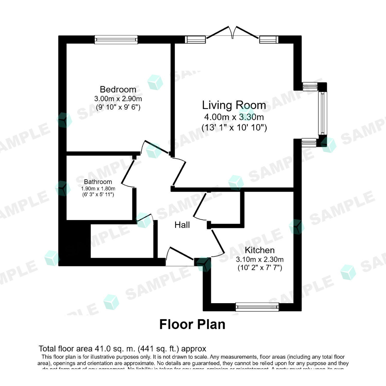 Floorplan of 1 bedroom Flat to rent, Hazel Court, Chalfont Road, Hertfordshire, WD3