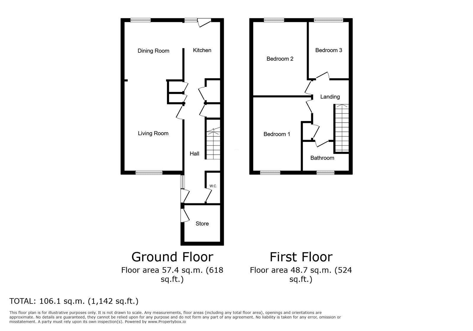 Floorplan of 3 bedroom  House to rent, Ely Close, Stevenage, Hertfordshire, SG1
