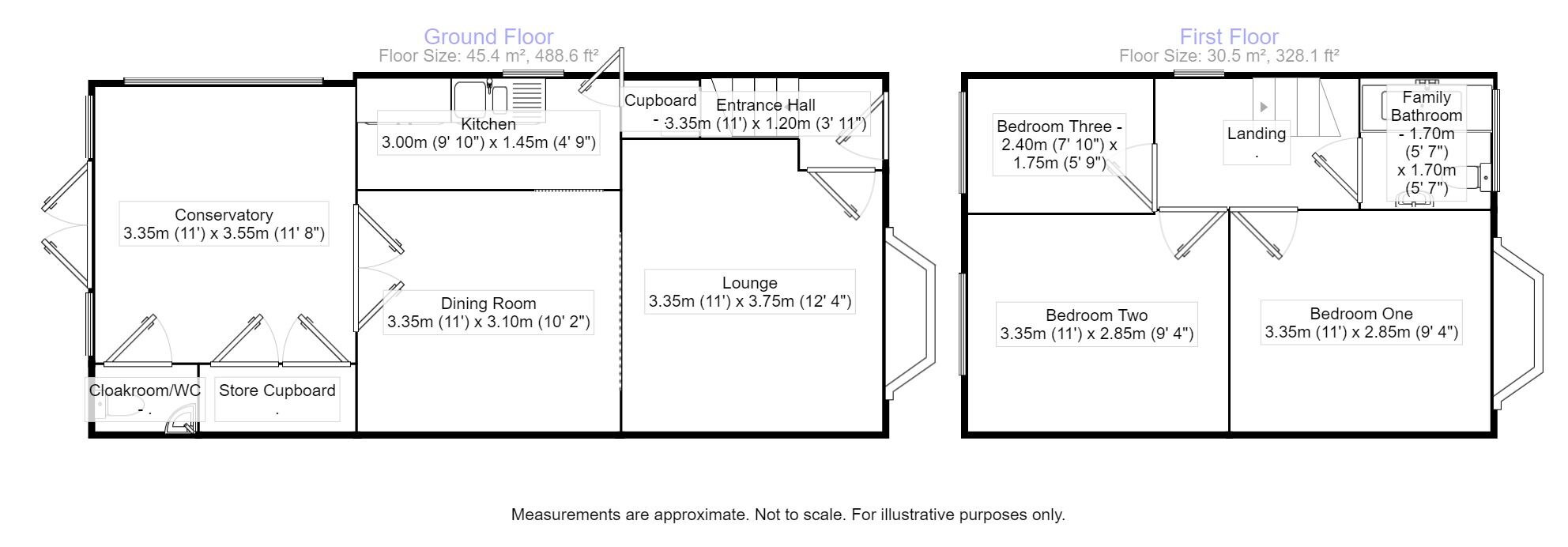 Floorplan of 3 bedroom Semi Detached House to rent, Oban Road, Hinckley, Leicestershire, LE10