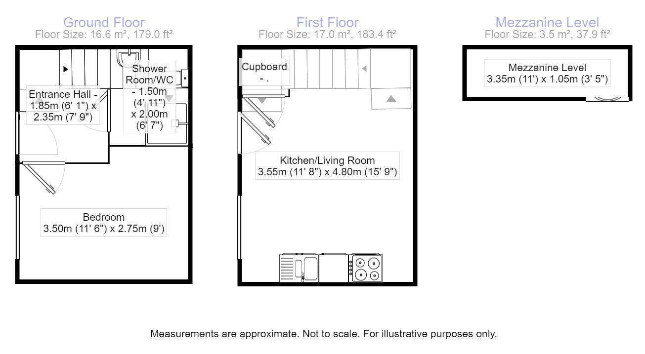 Floorplan of 1 bedroom Mid Terrace House to rent, Bartlett Close, Earl Shilton, Leicestershire, LE9