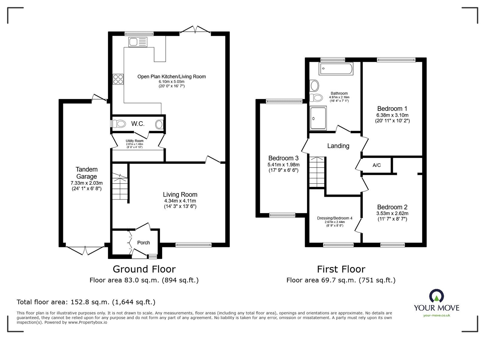 Floorplan of 4 bedroom Detached House for sale, Clifton Way, Hinckley, Leicestershire, LE10
