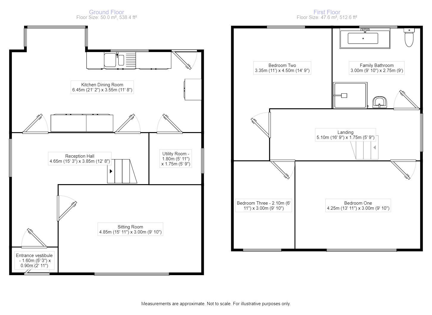 Floorplan of 3 bedroom Detached House for sale, Rugby Road, Burbage, Leicestershire, LE10