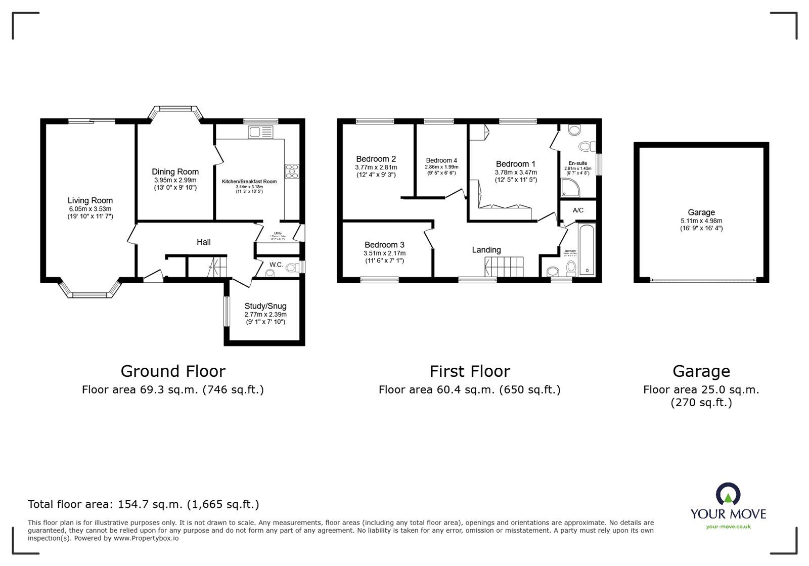 Floorplan of 4 bedroom Detached House for sale, Crown Hill Road, Burbage, Leicestershire, LE10
