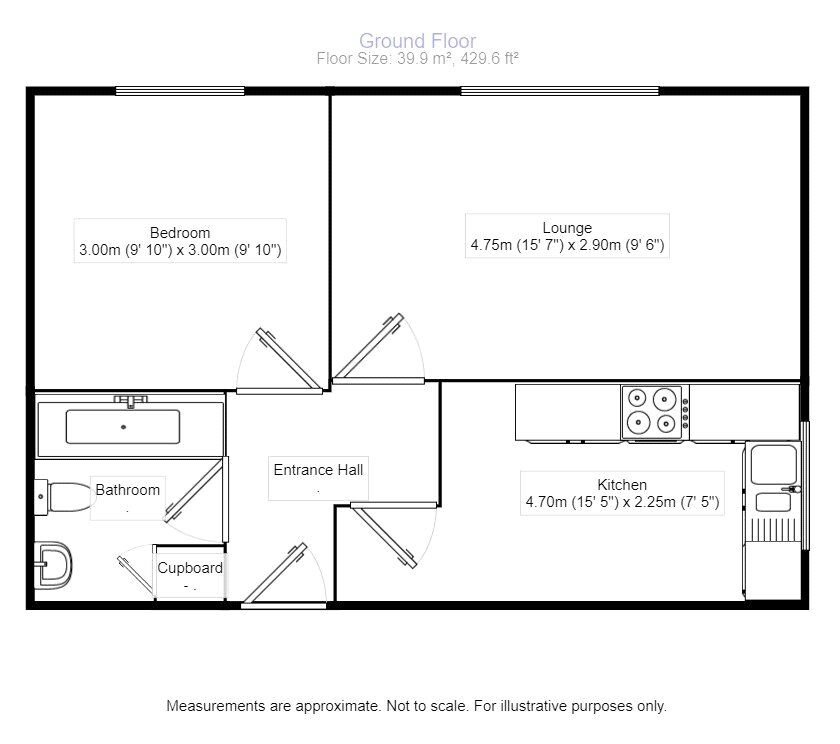 Floorplan of 1 bedroom  Flat to rent, Bank Terrace, Barwell, Leicestershire, LE9