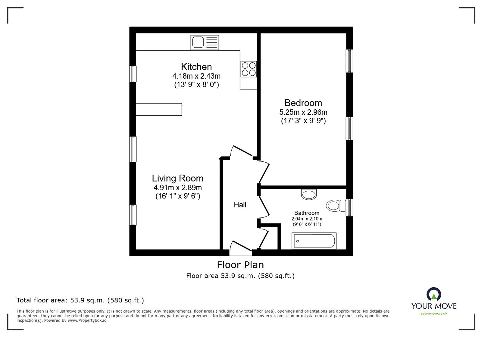 Floorplan of 1 bedroom Flat to rent, Garden Road, Hinckley, Leicestershire, LE10