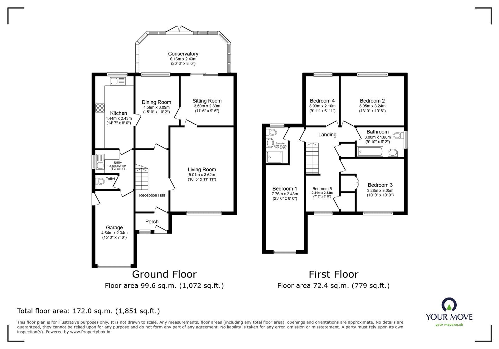 Floorplan of 5 bedroom Detached House for sale, Kingston Drive, Hinckley, Leicestershire, LE10