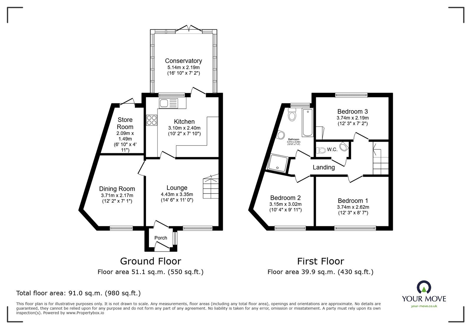 Floorplan of 3 bedroom End Terrace House for sale, Willow Close, Burbage, Leicestershire, LE10
