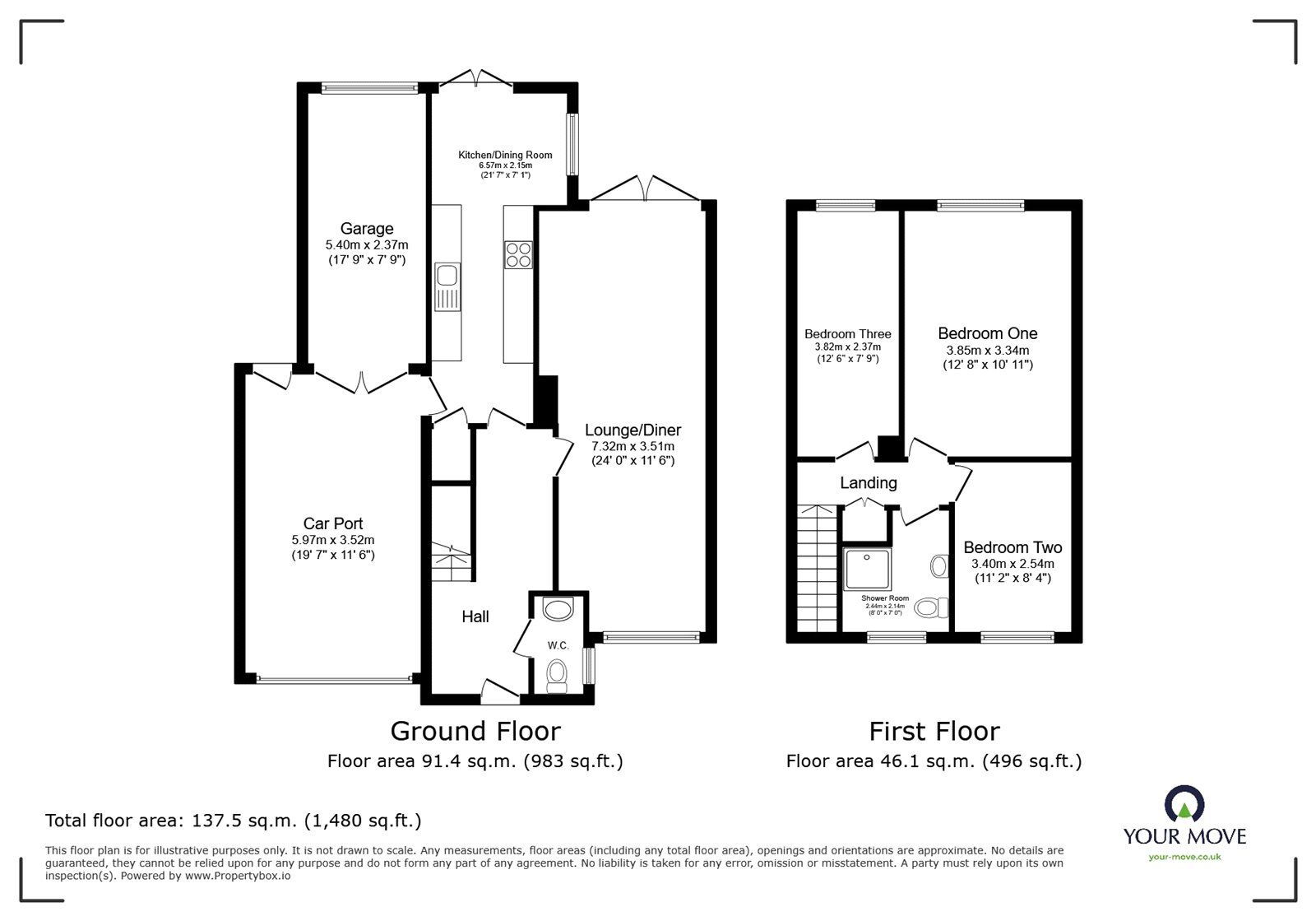 Floorplan of 3 bedroom Detached House for sale, Westray Drive, Hinckley, Leicestershire, LE10
