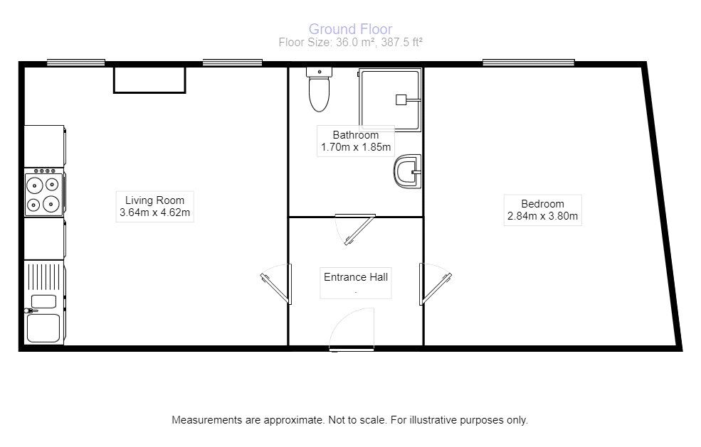 Floorplan of 1 bedroom  Flat to rent, Regent Street, Hinckley, Leicestershire, LE10