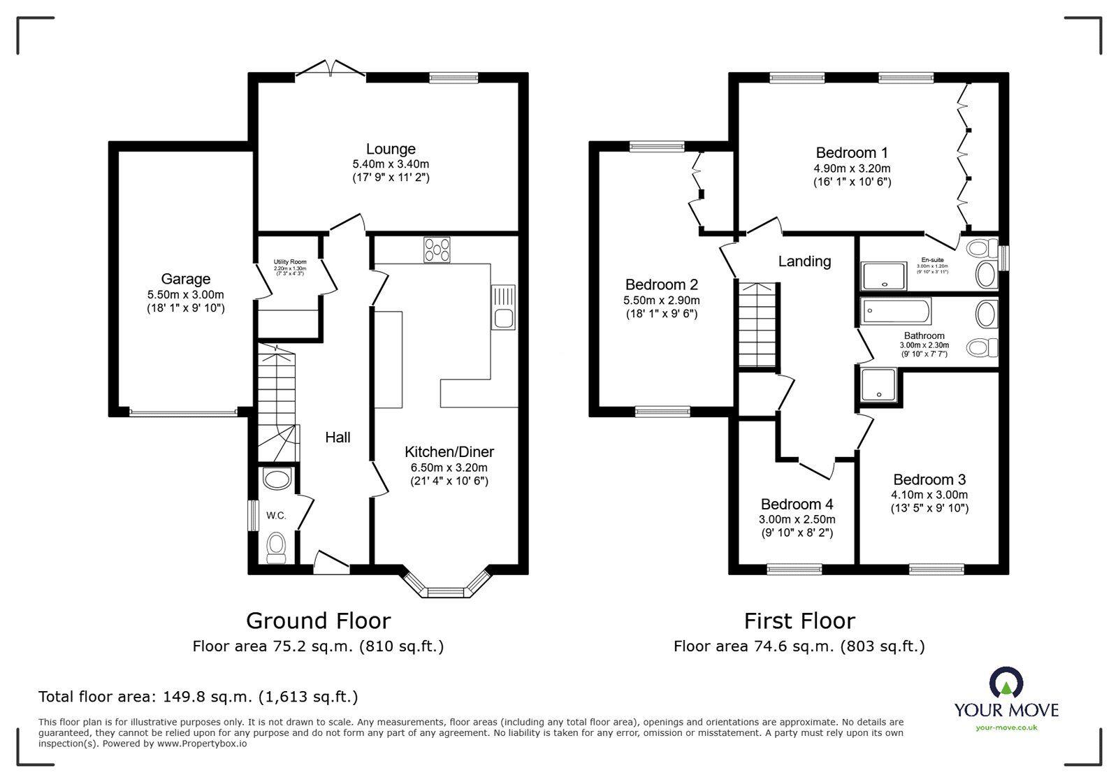 Floorplan of 4 bedroom Detached House for sale, Columbus Lane, Earl Shilton, Leicestershire, LE9