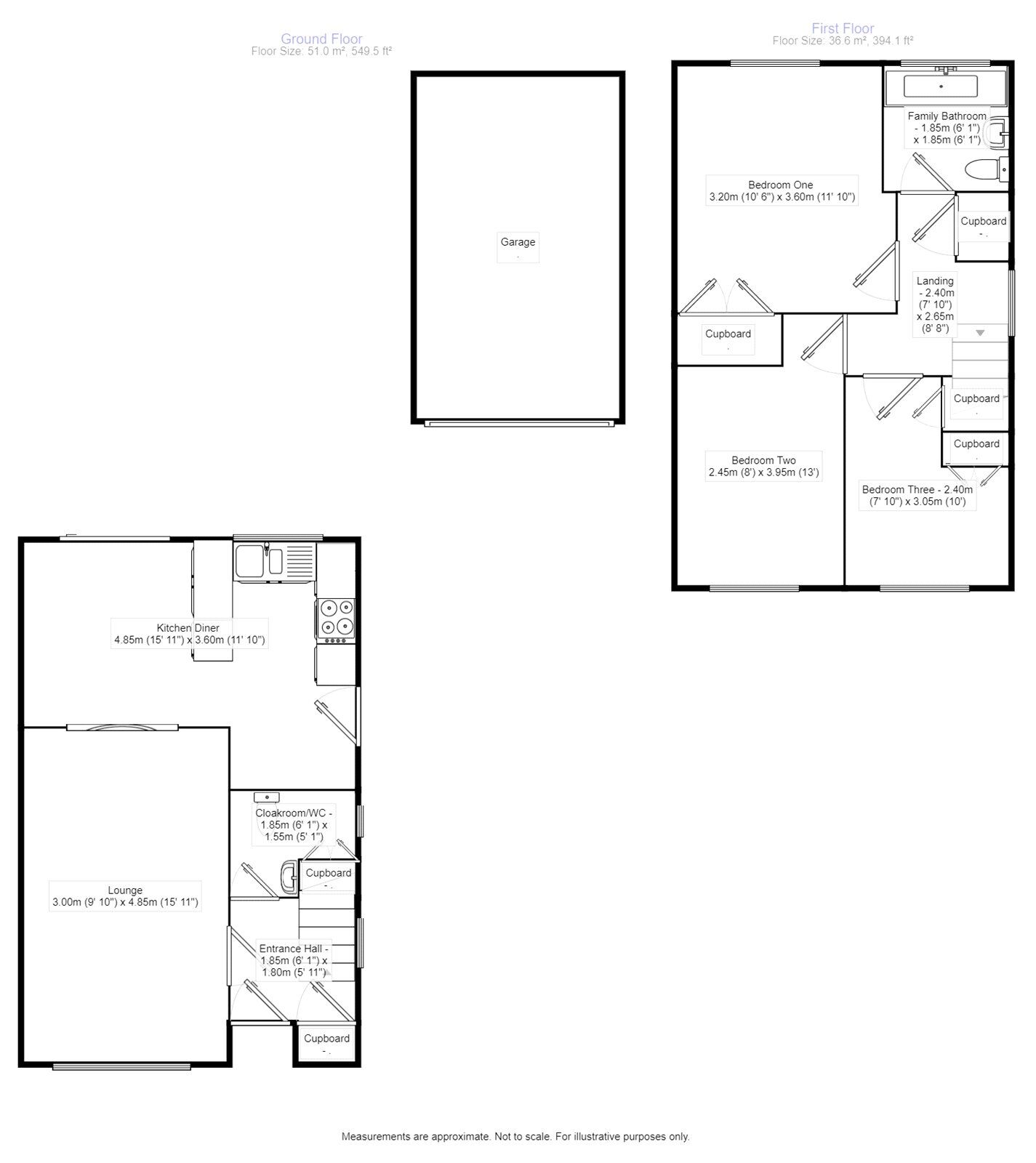 Floorplan of 3 bedroom Semi Detached House for sale, Ratcliffe Road, Burbage, Leicestershire, LE10