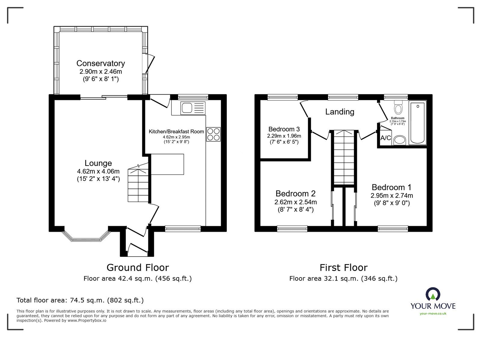 Floorplan of 3 bedroom Semi Detached House for sale, King Richards Hill, Earl Shilton, Leicestershire, LE9