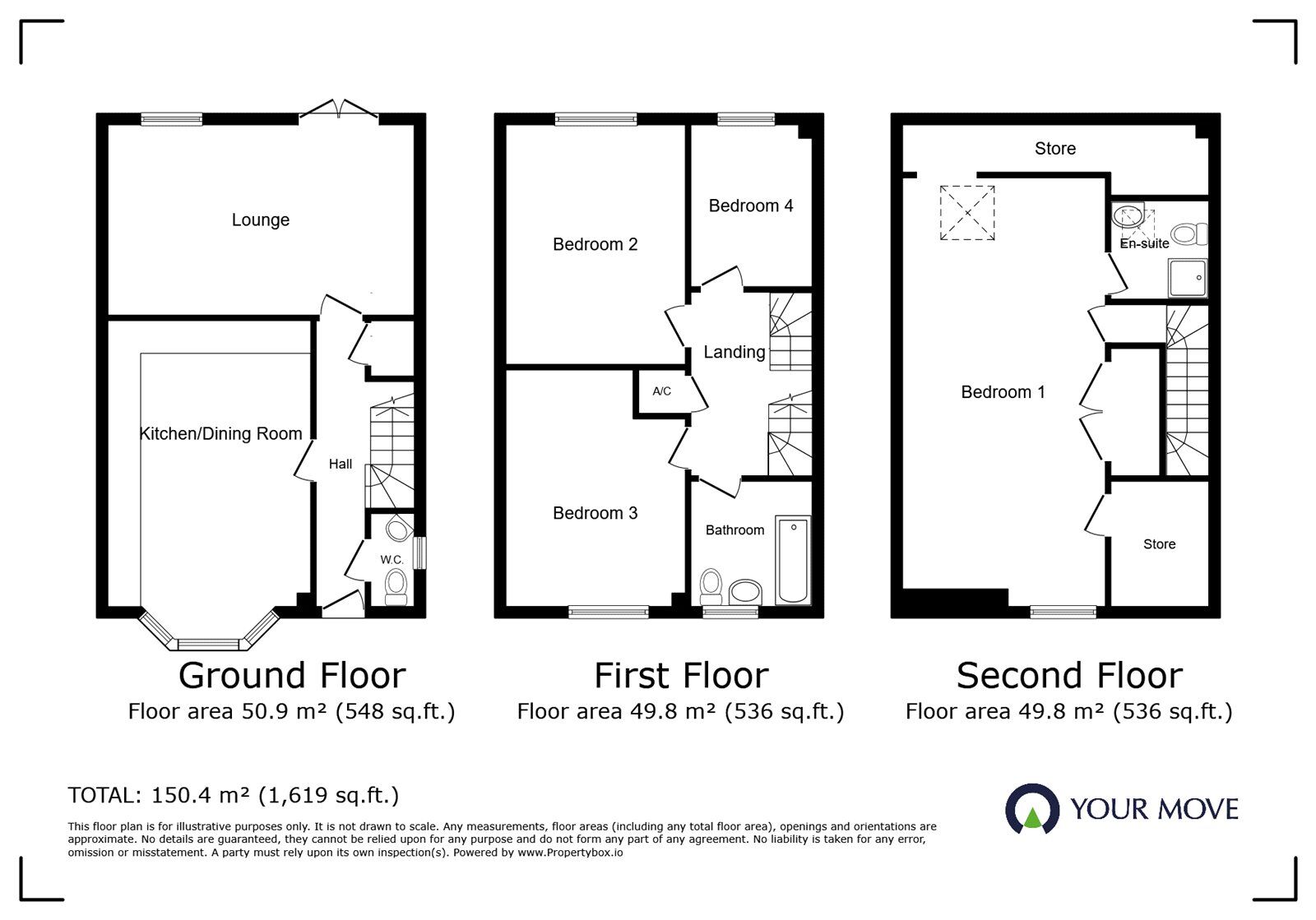 Floorplan of 4 bedroom Detached House for sale, Clint Hill Drive, Stoney Stanton, Leicestershire, LE9