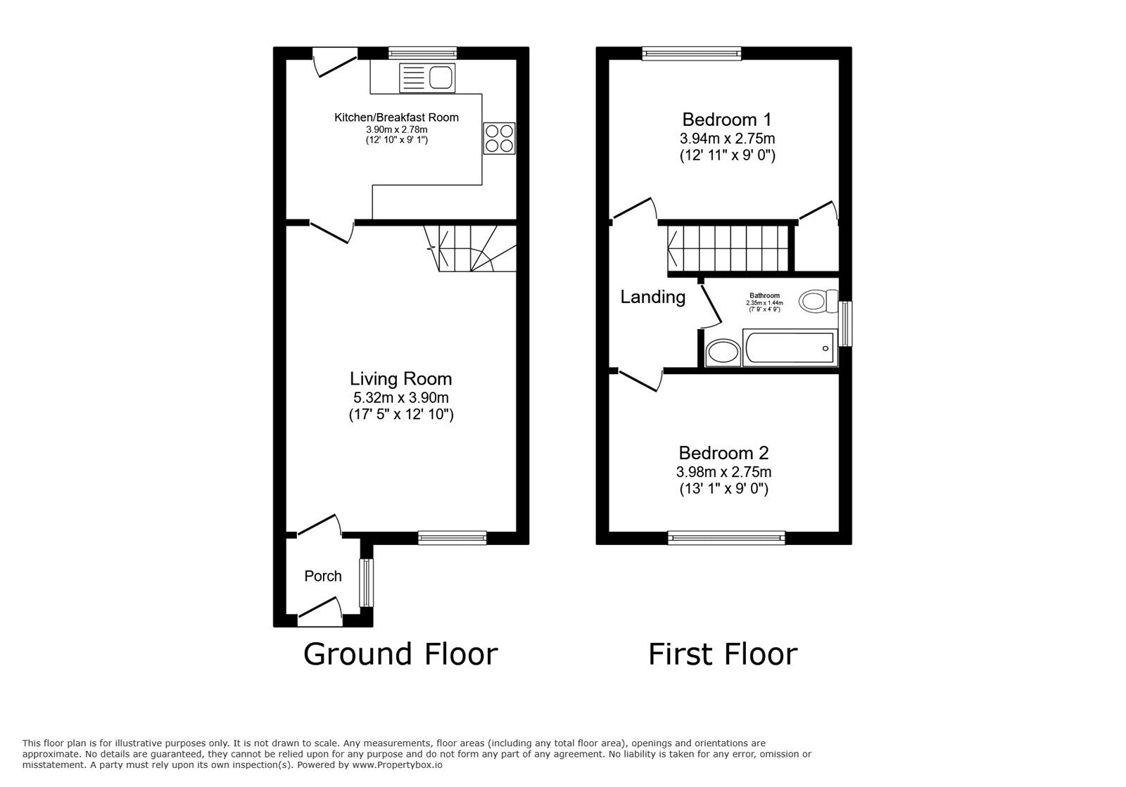 Floorplan of 2 bedroom Semi Detached House for sale, Spinney Drive, Barlestone, Leicestershire, CV13