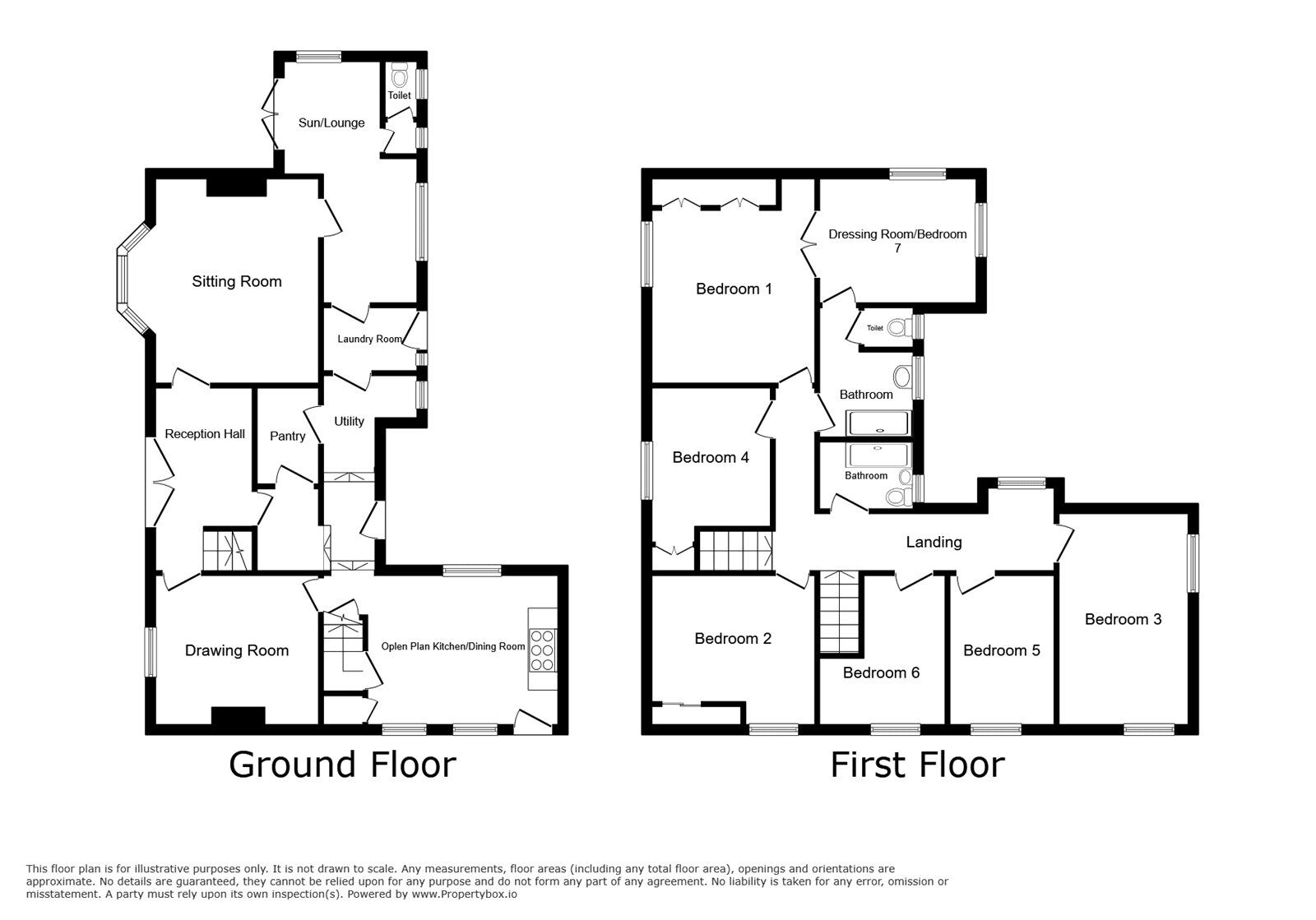 Floorplan of 6 bedroom Detached House to rent, Shilton Road, Barwell, Leicestershire, LE9