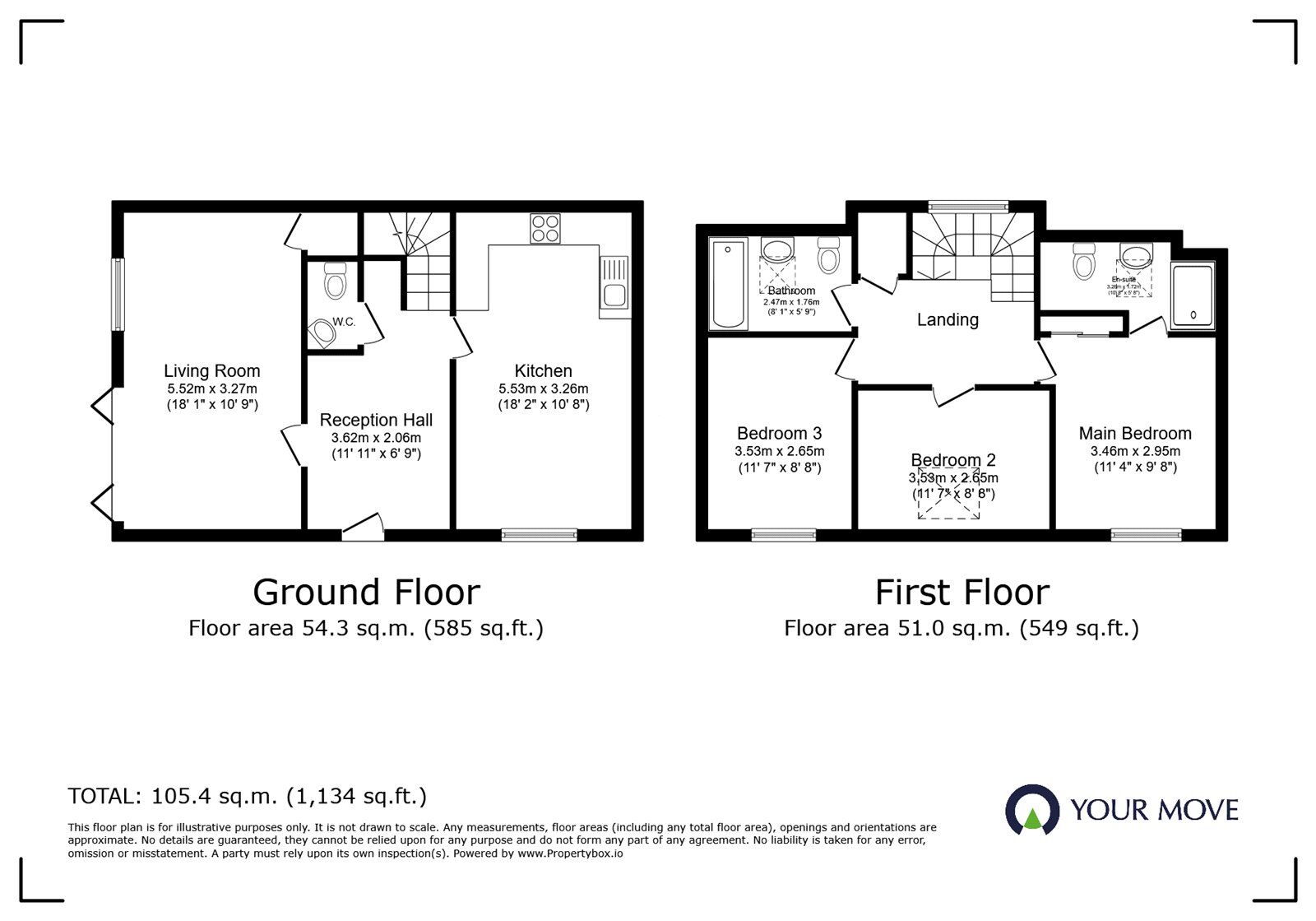Floorplan of 3 bedroom Semi Detached House for sale, Ellis Close, Sapcote, Leicestershire, LE9